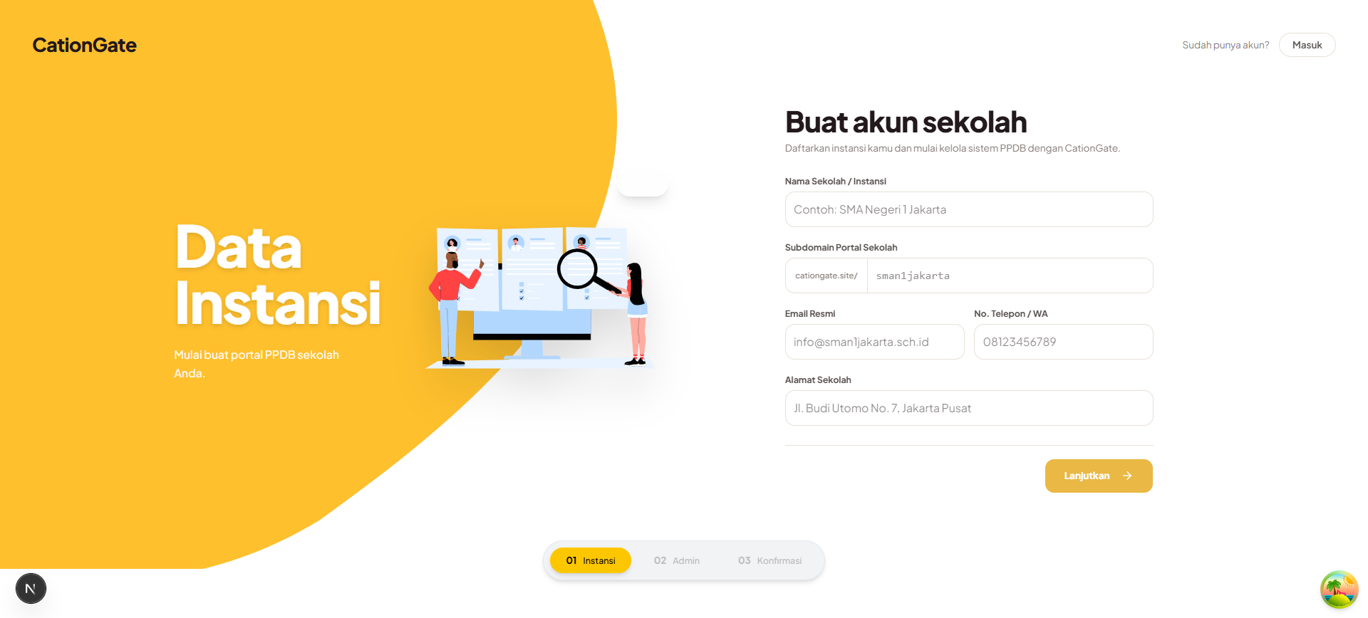 Register & Subdomain